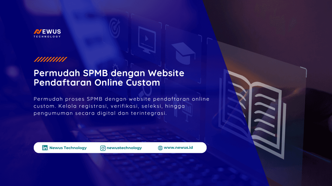Website pendaftaran SPMB online custom untuk sekolah dengan registrasi digital dan dashboard monitoring.