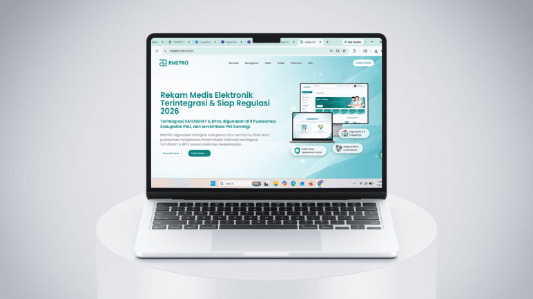 Dashboard E-Klinik RMEPRO untuk pengelolaan rekam medis elektronik dan operasional klinik.