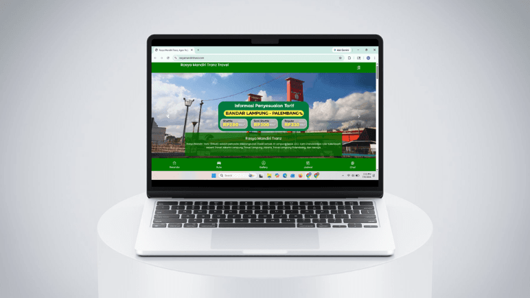 Website Company Profile RAMA Tranz hasil pengembangan Newus Technology