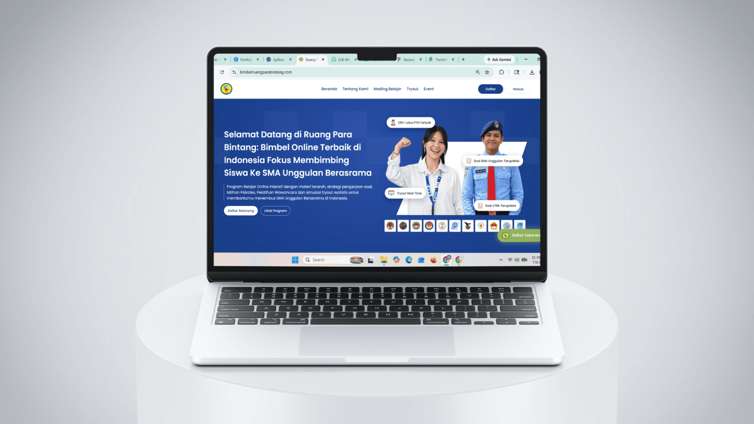 Sistem Tryout UTBK Online Ruang Para Bintang hasil pengembangan Newus Technology.