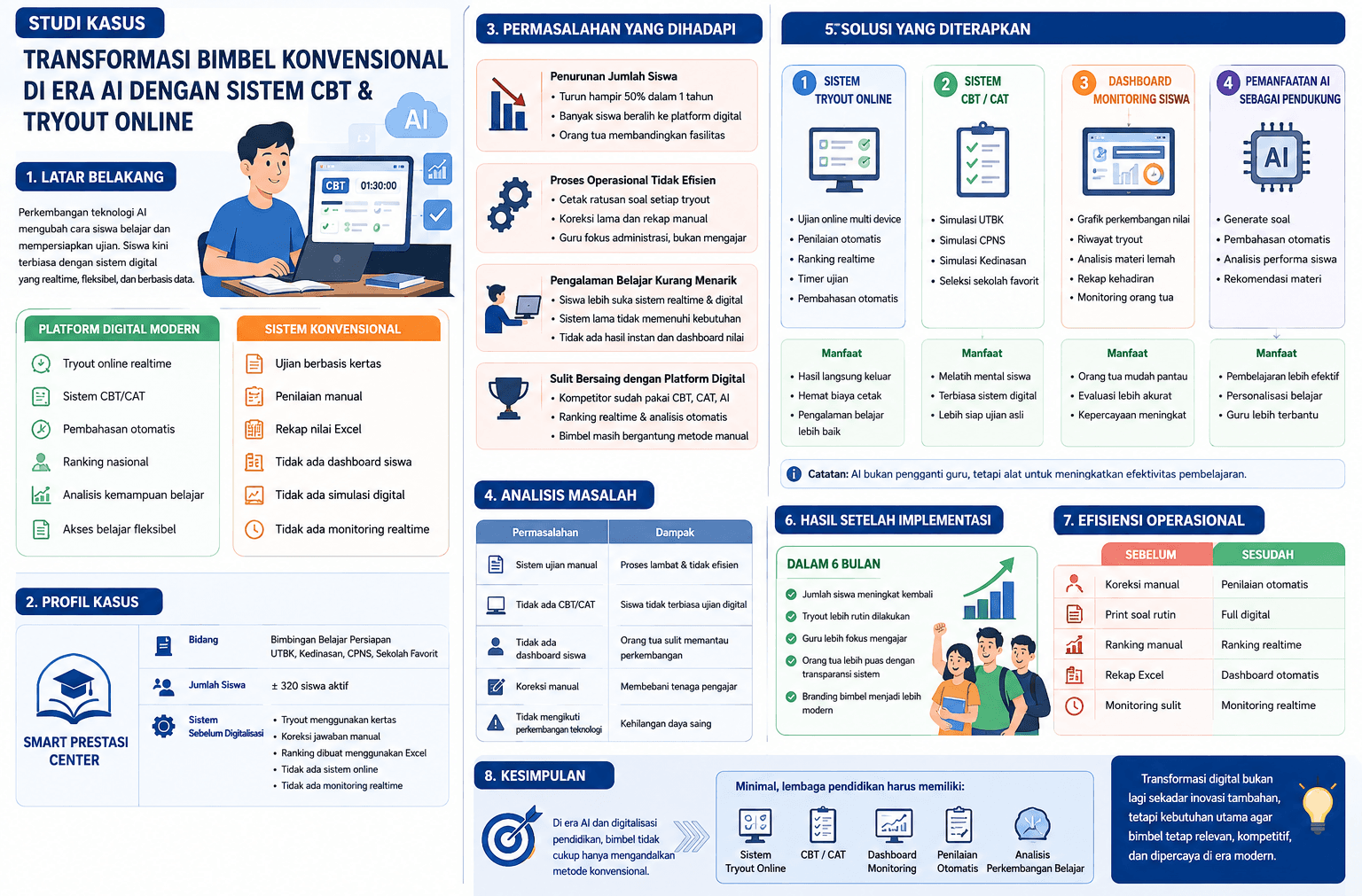 Transformasi Bimbel Konvensional di Era AI dengan Sistem CBT & Tryout Online