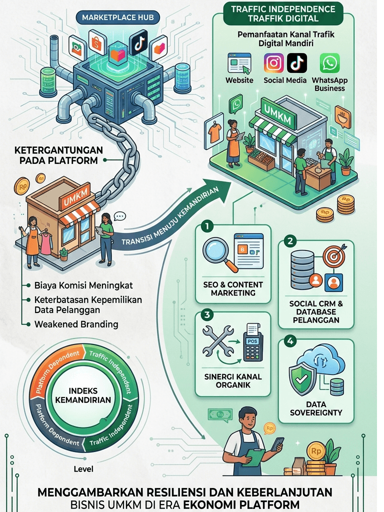 Model Kemandirian Trafik Digital - Strategi Mengurangi Ketergantungan UMKM terhadap Ekonomi Platform